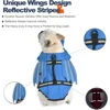 Chaleco salvavidas de alta flotabilidad para perros con flotador de cuello extraíble, traje de baño reflectante de seguridad para mascotas