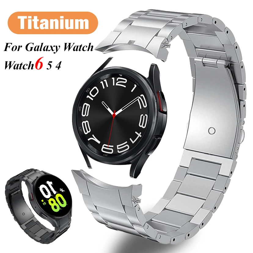 Cinturino In Titanio Senza Spazi Vuoti Per Samsung Galaxy Watch6 Classic 43Mm 47Mm Cinturino In Metallo Per Galaxy Watch6 40Mm 44Mm Bracciale Di Lusso