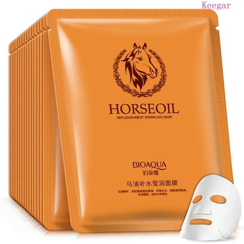 

Bioaqua Hot Selling Horse Oil Essence Face Mask Hydrating Moisture Anti Aging Facial Mask Anti Wrinkle Magic Mask Face Care