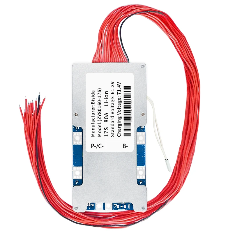 Advanced 17S Lithium Battery Protection Board with Balance Wire and Ten Safety Features