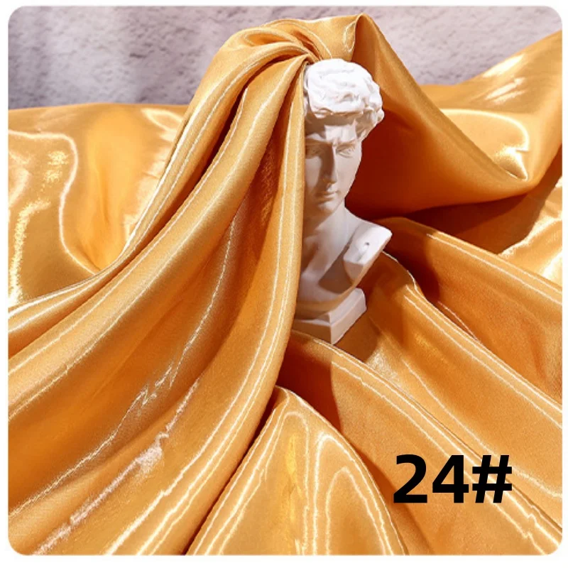 Liquid Water Light Reflective Satin Fabric by the Meter - Smooth, Breathable Finish