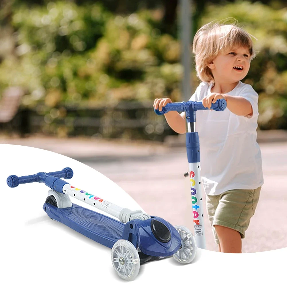 Children Scooter children scooter Children's 3-in-1 Baby Kickboard Can Slide Sit and Flash 3-Wheel Foldable Micro Scooter Boy Girl Ages 2-6