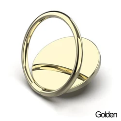 360° Rotating Phone Ring Holder & Stand - Universal Grip & Car Mount Attachment (A Golden)