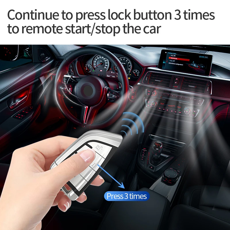 EasyGuard Plug Play Factory Key Remote Starter Fit For Selected BM F&G Series Wth Push Start Button DC12V