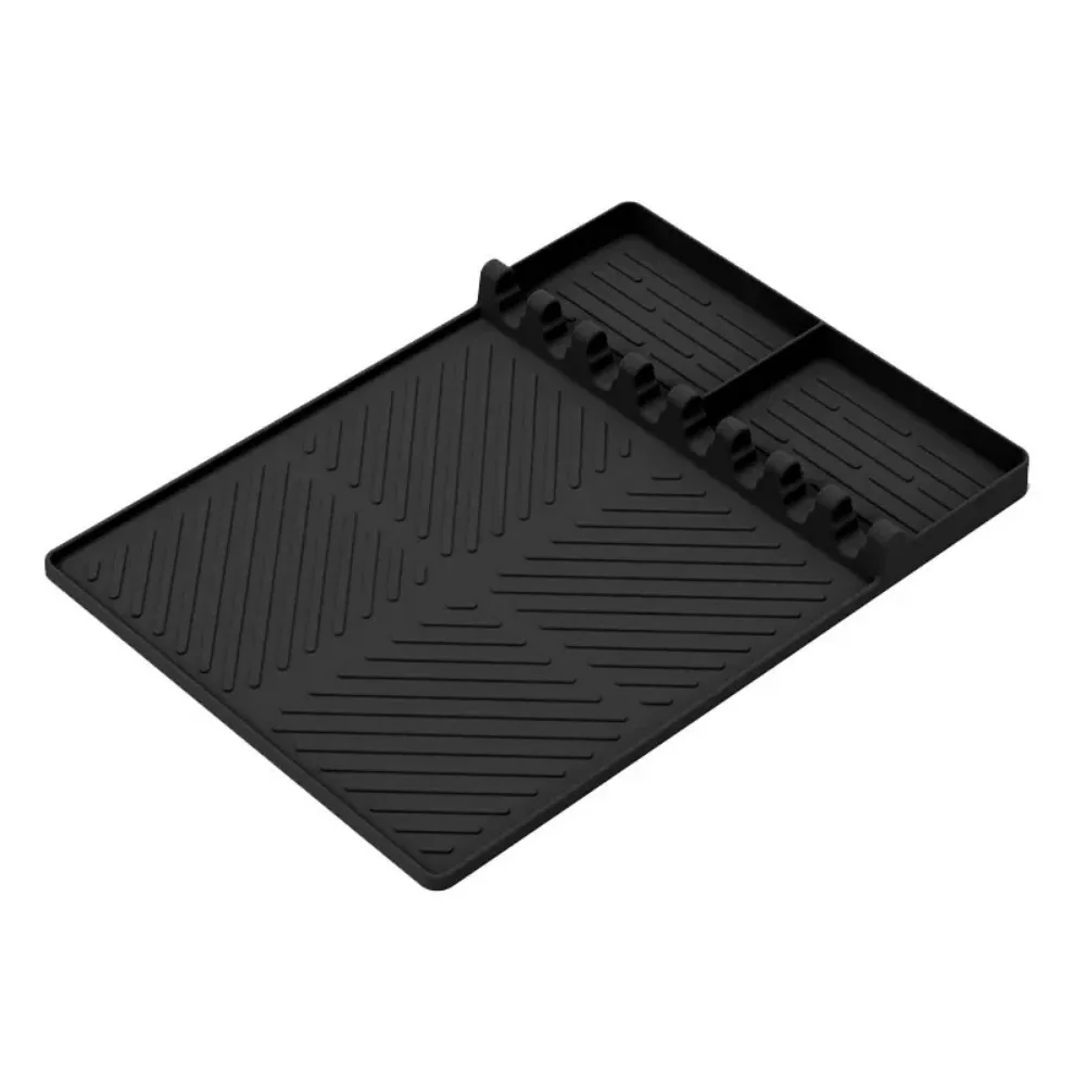 BBQ Grill Mat BBQ Tool Mat Silicone Protective Pad Anti-dust Cleaning Pad BBQ Plate Potholder Oven Oil Box Outdoor Accessories