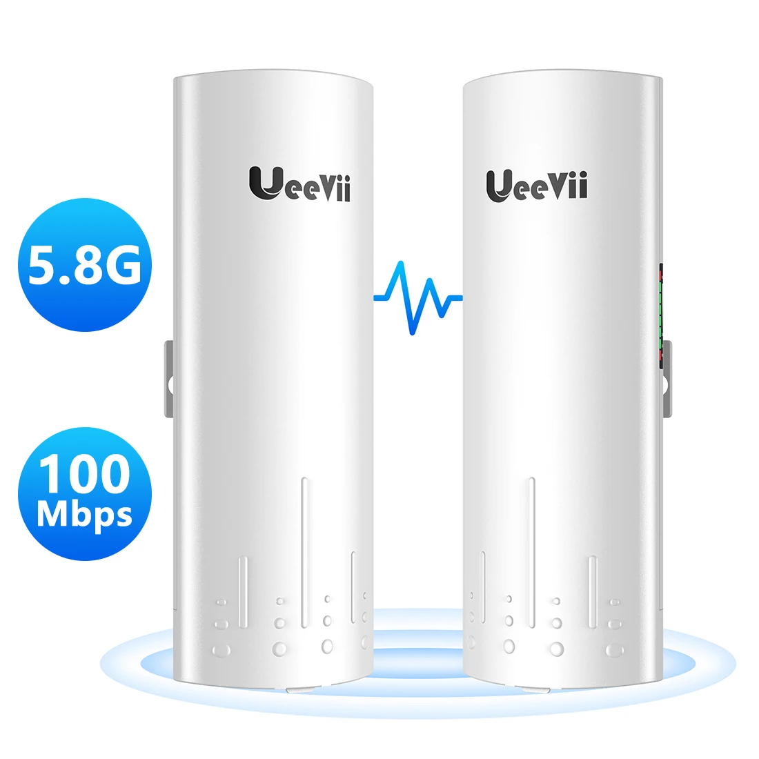 2-Pack Wireless Network Enhancement 5.8G 100Mbps 3Km Access Point To Point Wifi Bridge Outdoor 24V Poe Power 14Dbi Antenna Rj45