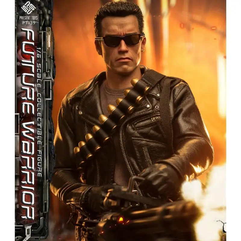 

Original Present Toys Pt-sp39 Man Tough Guy Arnold Schwarzenegger Terminator T800 Anime Action Collection Figures Model In Stock