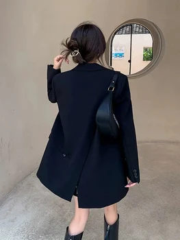 Zoki Back Slit Design Blazer Coats Women Casual Fashion Loose Korean Jackets Streetwear Chic Long Sleeve All Match New Suit Tops - Image 4