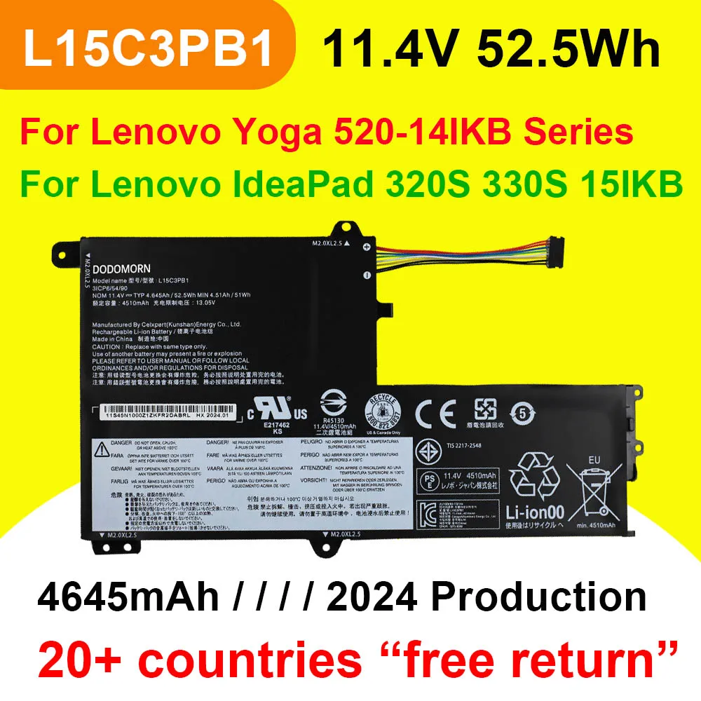 Аккумулятор для ноутбука Lenovo IdeaPad 330S-14IKB 330S-15IKB 330S-15ARR L15L3PB0 L15L3PB0 L15L3PB1
