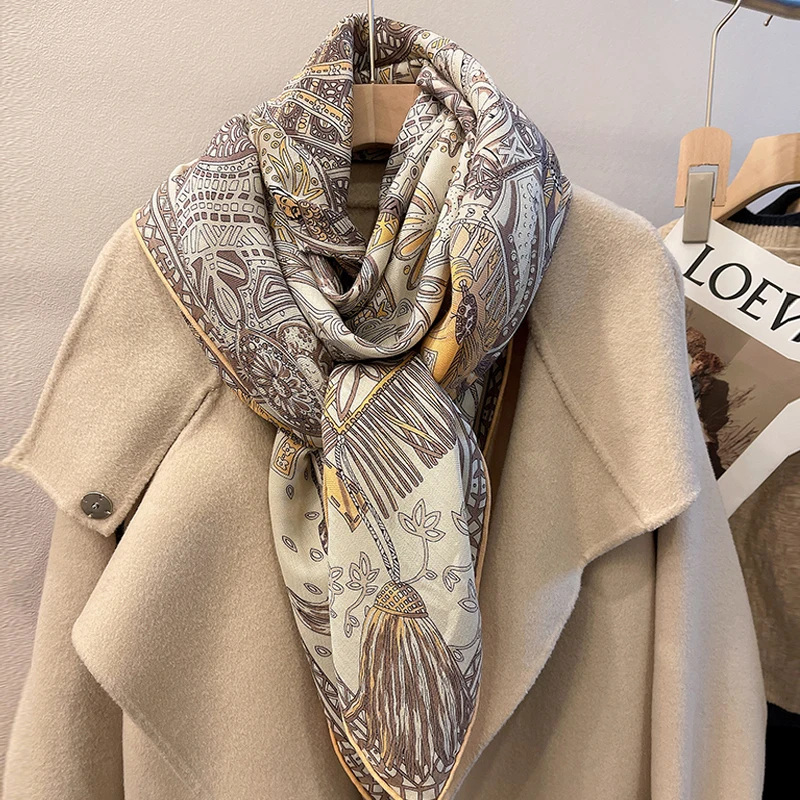 Printed Louis Vuitton Scarf For Casual Wear, Size: 90 X 90