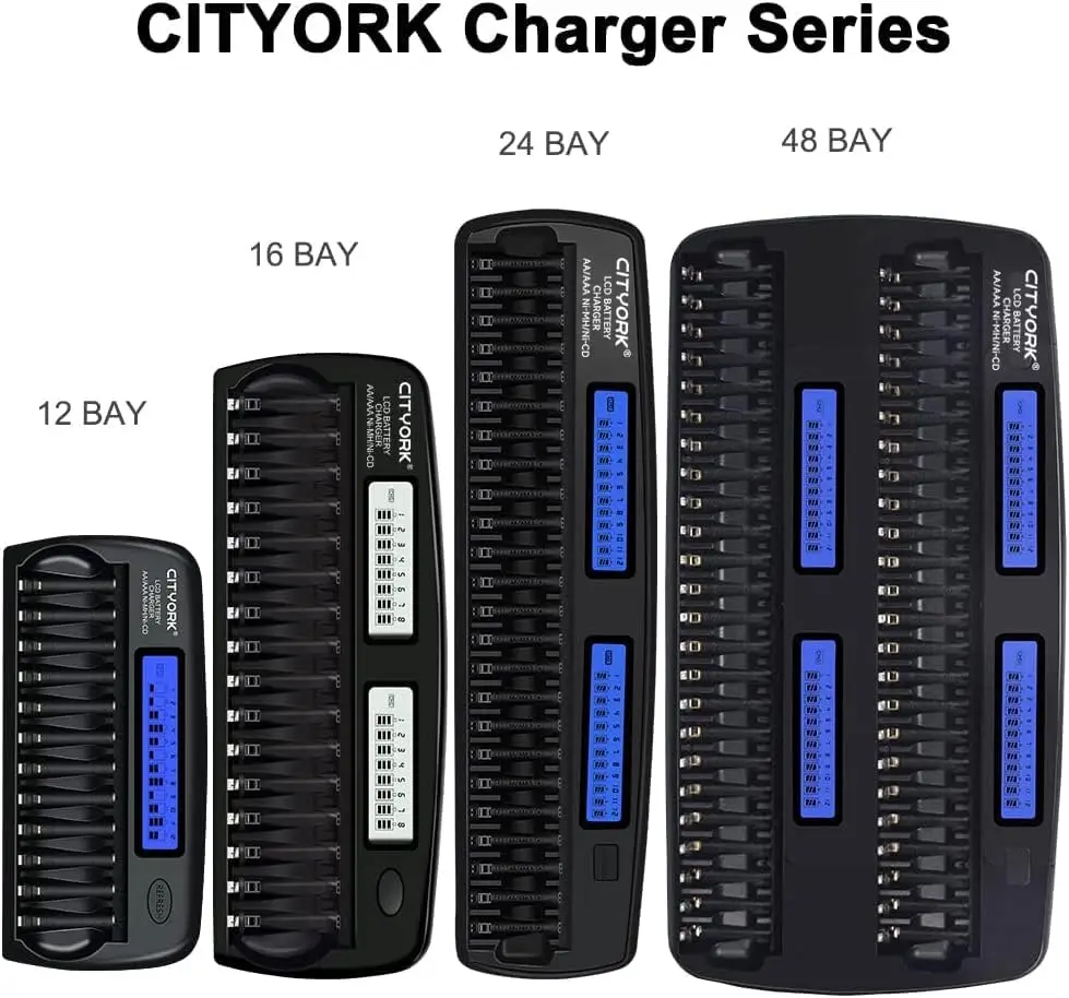 

12-48 Slots LCD Smart Battery Charger KTV Dedicated Fast Charge Discharge for 1.2V AA AAA Ni-MH Ni-CD Rechargeable Battery