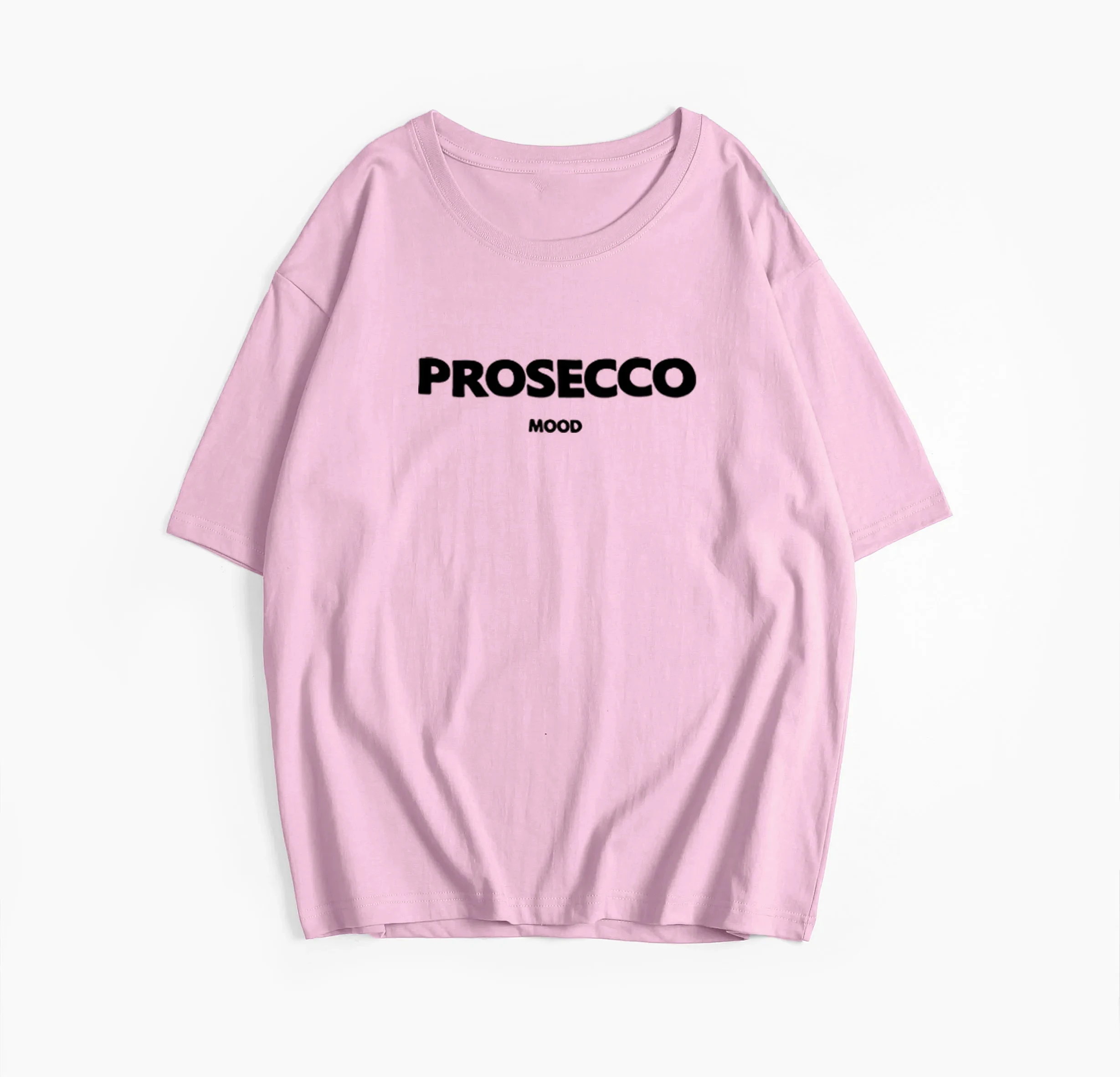 Women's Casual Cotton Letter Print T-Shirt - Loose Fit, O-Neck, Short Sleeve Summer Top