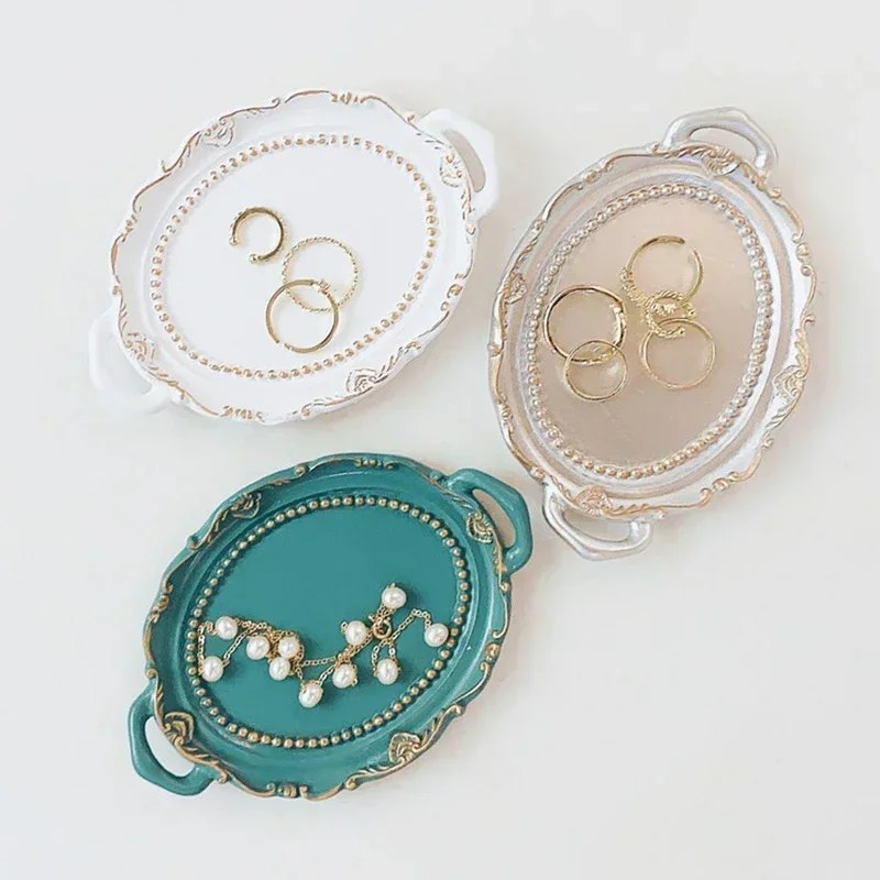 Decorative Jewelry Plate Nordic Necklace Earrings Storage Tray Photo Props Jewelry Display Tray Room Aesthetic Decor Accessories jewelry display tray