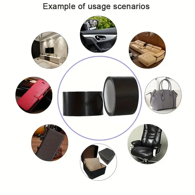 Black Leather Repair Tape for Sofa Car Seats Handbags Jackets Furniture Shoes First Aid Patch Leather Patch DIY Self Adhesive