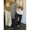 Satin Wide Leg Pants Long Floor Casual Pants Women's Summer 4