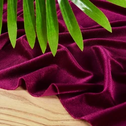 Luxurious Red Velvet Fabric for Elegant Evening and Wedding Decorations (Purplish red)