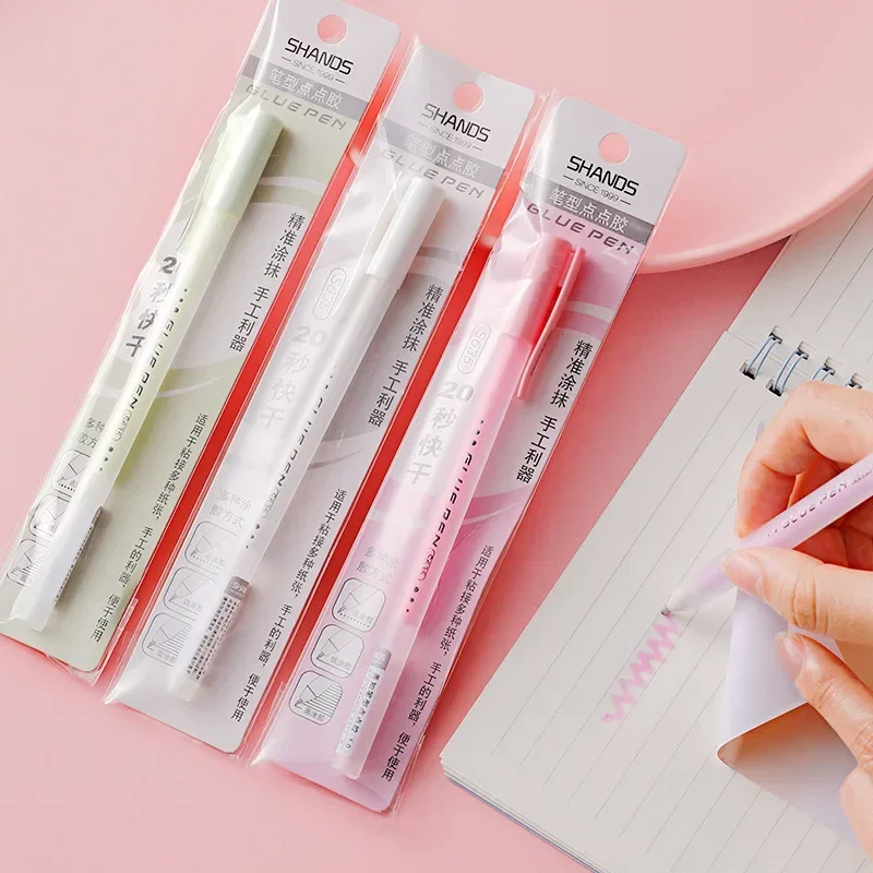 Glue Stick Glue Pen 1Pc Solid Glue Stick Pen Shape DIY Handmade Account Tape Quick-drying High Viscosity Creative Students Glue Pen Stationery