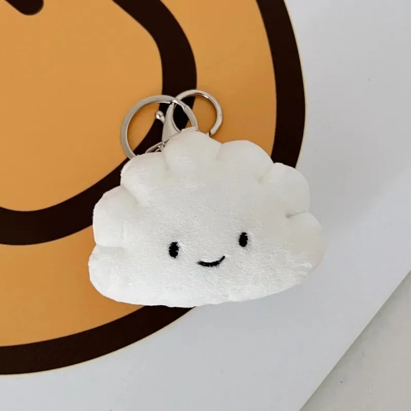 Creative Cute Dumpling Plush Keyboard Female Creative Cute Little Doll Soft Stuffed Plush Keychain Pendant Kids Backpack Gift
