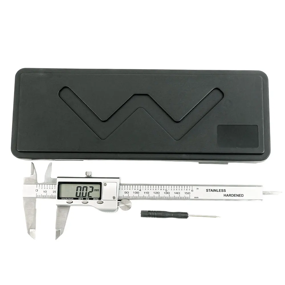 Vernier Caliper Portable 6-Inch 150mm Stainless Steel Electronic Digital Metal Micrometer Measuring