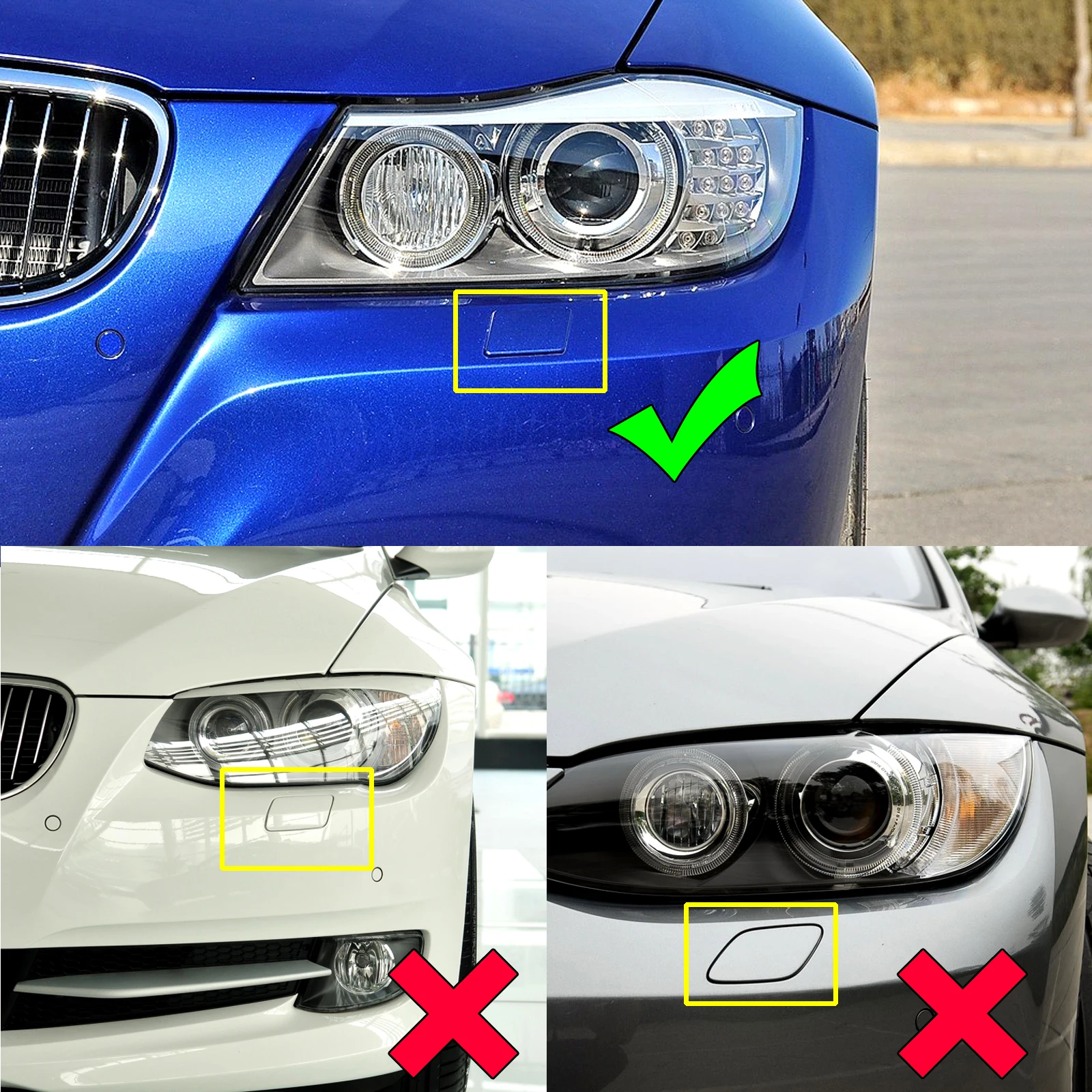 Copri Lavafari Asudaro, 1 Paio Tappo Copriugello Per BMW E90 E91 320i 325i 330i 328i, Ricambio Originale - 4