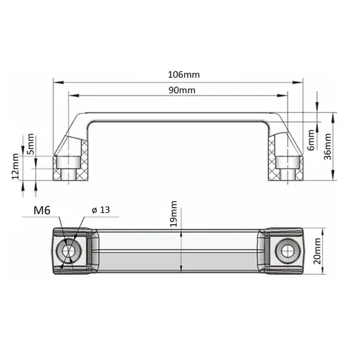4pcs 2020 Series Extruded Pivot Hinges for 20 Series Aluminum Extrusion Profile with 90mm Aluminium Door Handles and Frame Hinge - Image 3