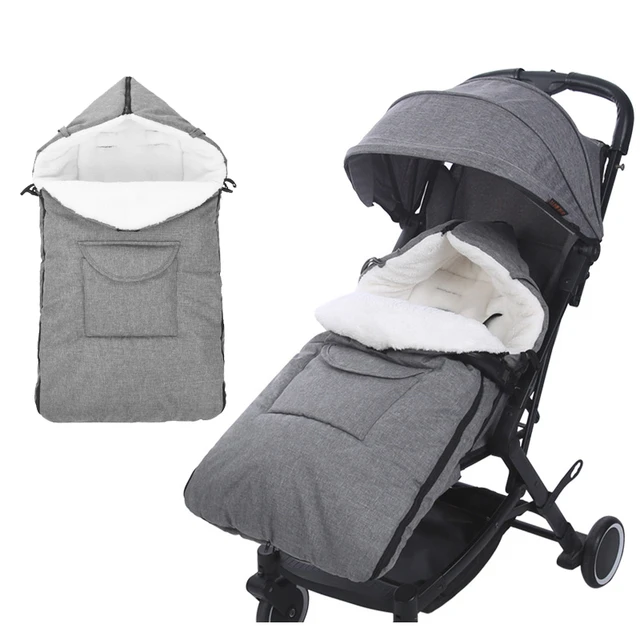 Couverture grise d'hiver de poussette d'hiver nouveau-né ou sac de couchage