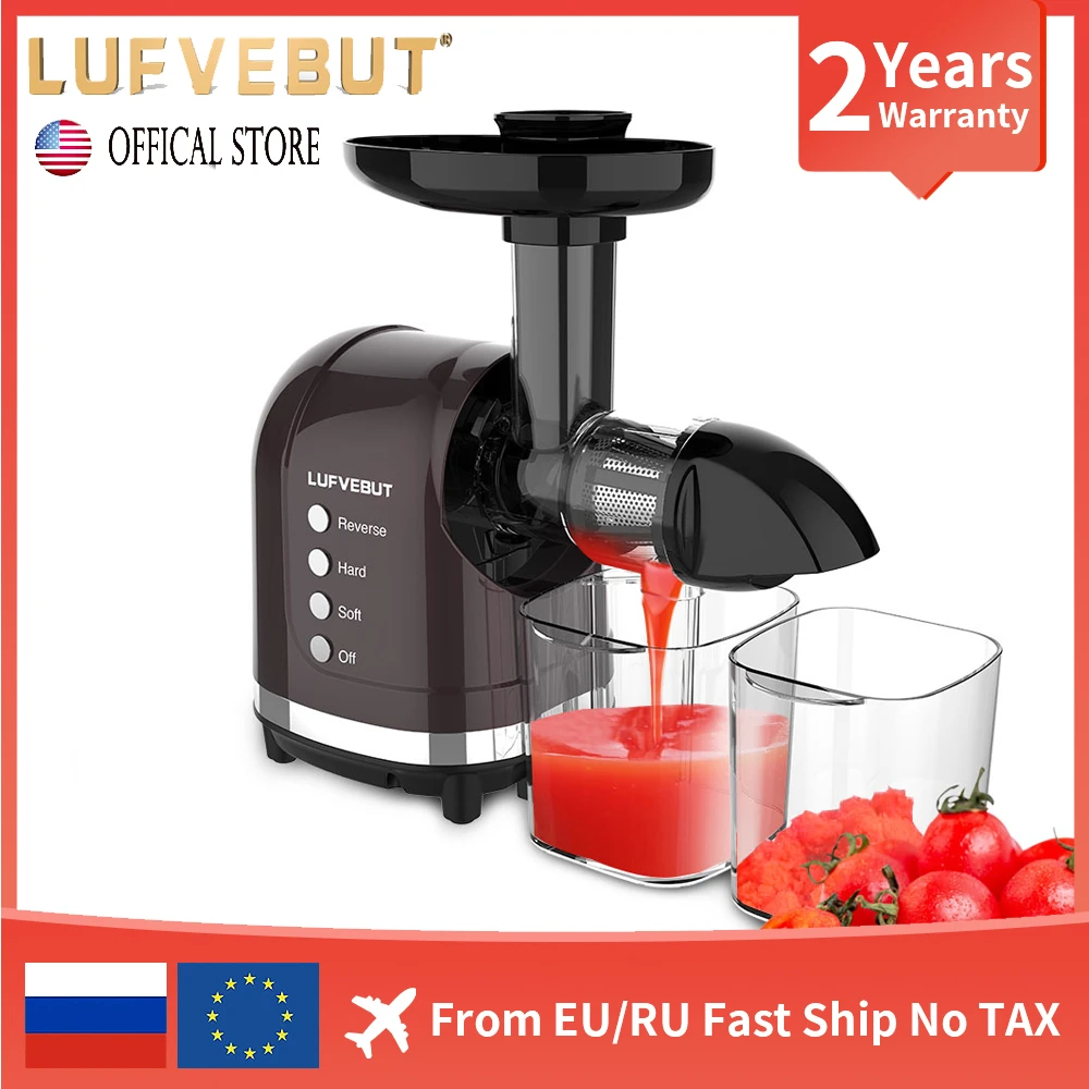 LUFVEBUT Slow Masticating Juicer Press Lemon Squeezer Easy To Wash