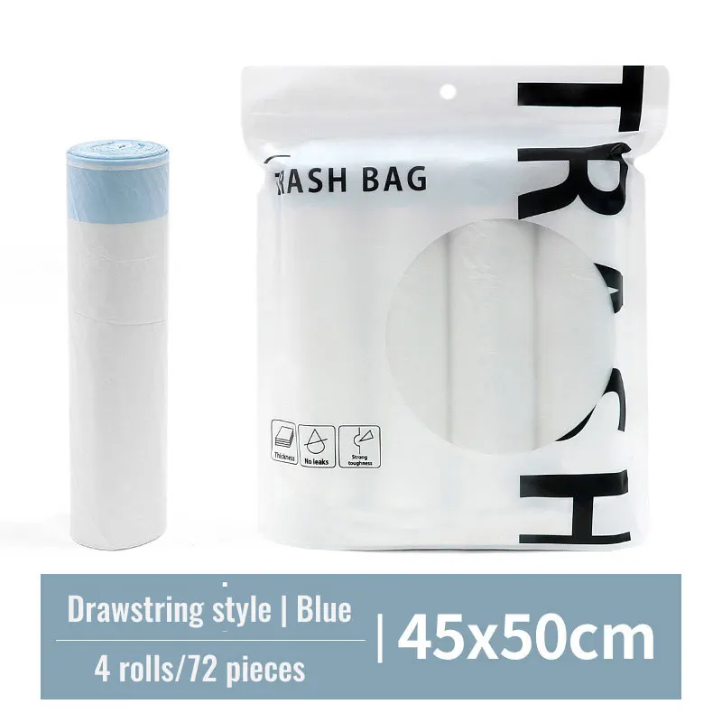 Garbage Bag with Drawstring Household Disposable Transparent Garbage Bag Kitchen Dormitory Living Room Use Three Sizes Selection trash bags disposable trash bags garbage bags
