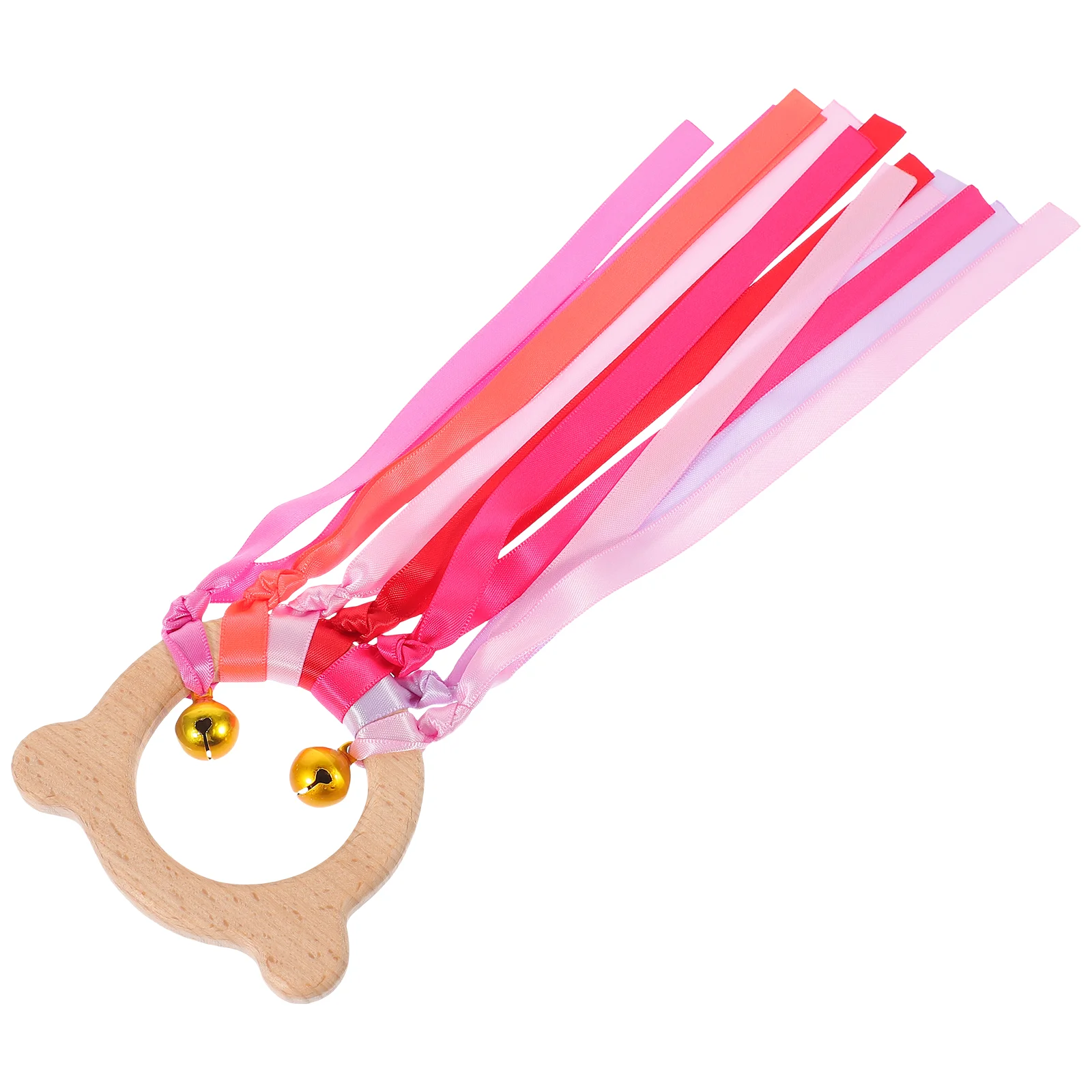 

Toy Rings Montessori Baby Toys Sensory for Ribbon Cloth Toddler Educational Wooden