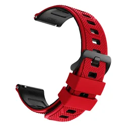 Versatile 22mm Silicone Watch Strap - Premium Sport Bracelet Wristband - 1PCS 22MM (A - Red Black)