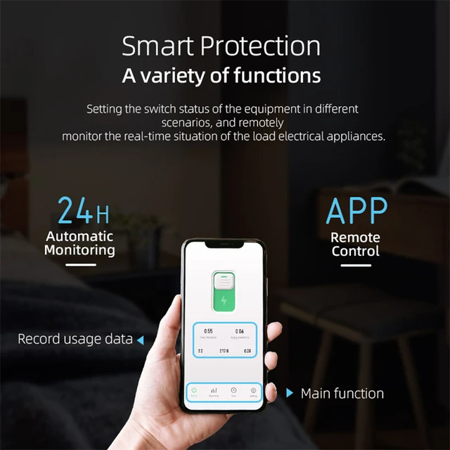 TUYA WIFI Smart Circuit Breakers With Metering 1P 63A DIN Rail for Smart Home wireless Remote Control Switch by APP TONGOU - Image 4