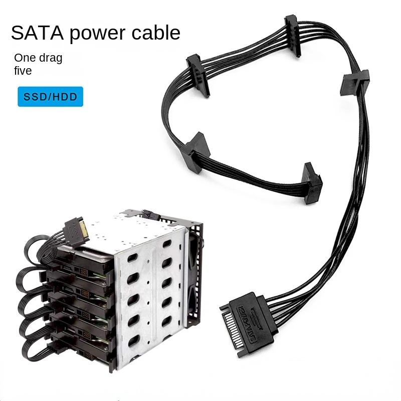 Adattatore Molex A Doppio SATA Cavo Splitter Alimentazione Per Hard Disk - Da 4 Pin IDE Molex A Doppio SATA, Lunghezza 13 Cm, Marca HP Digital Devil Saga - Foto 5