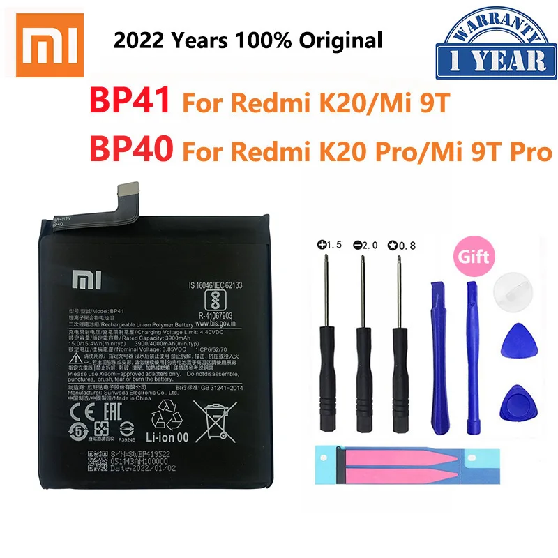 Аккумулятор Xiao Mi BP40 BP41 для Xiaomi Redmi K20 9T Pro Mi9T K20Pro 4000 мАч | Мобильные телефоны и