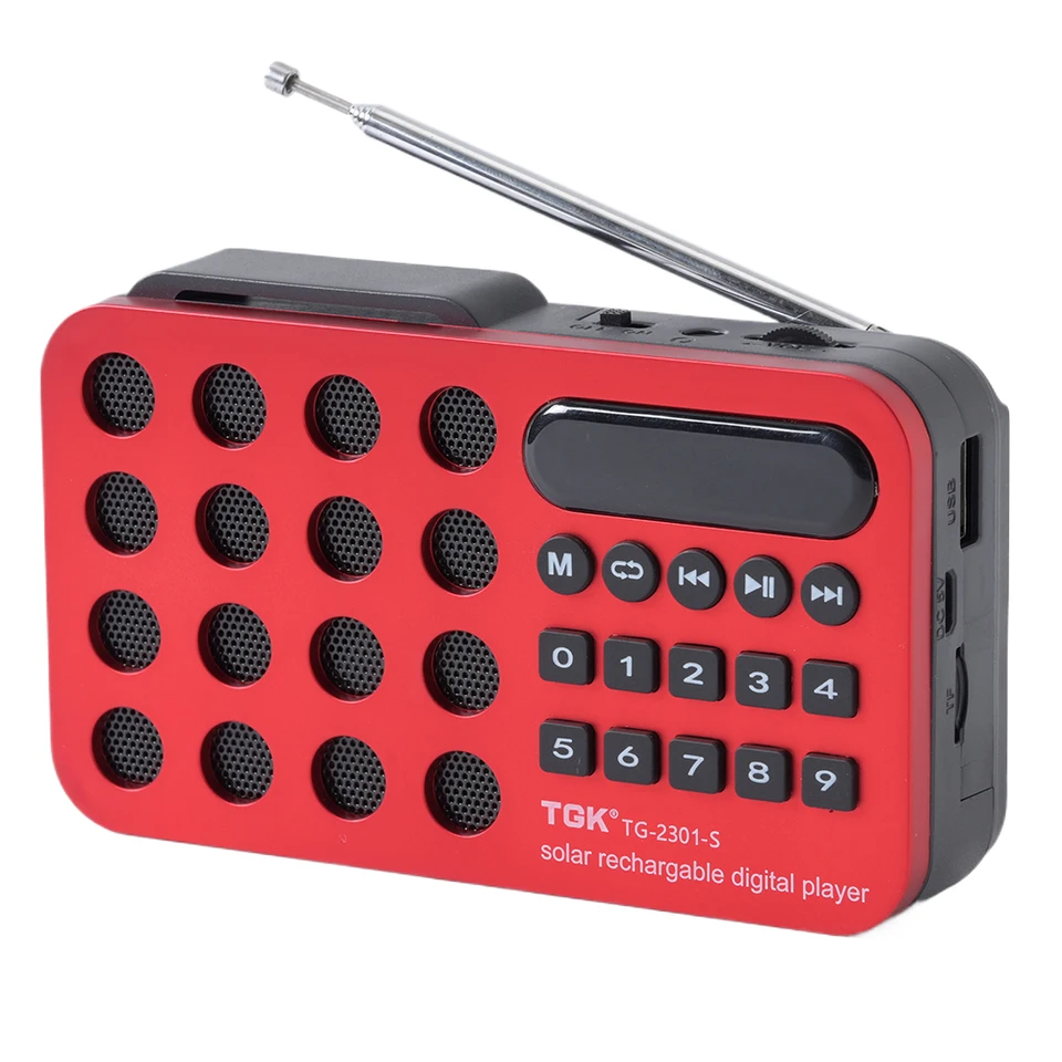 Portable Bluetooth FM Radio Solar Charger Speaker