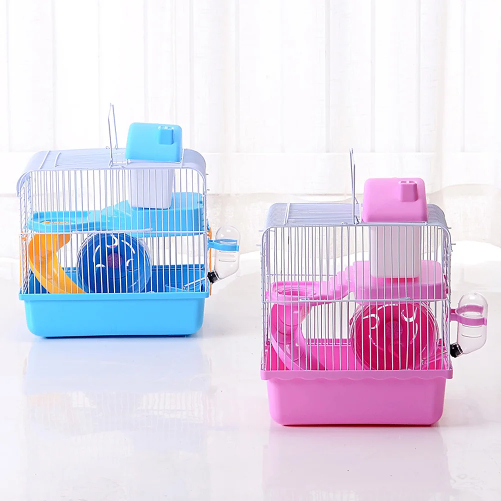 

Pet Cage Hamster Chinchilla Rat Acrylic Double Layer House Villa for Small Pets