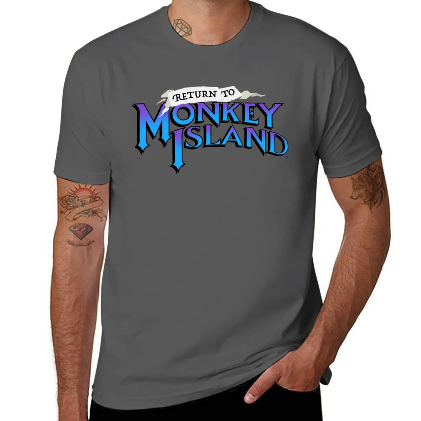 

New Return to Monkey Island logo T-Shirt customized t shirts Short t-shirt summer clothes sweat shirt t shirt men
