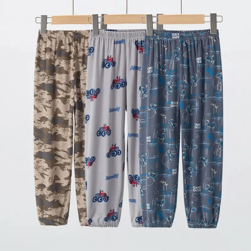 Four Seasons Children Home Pants Boys Pajama boys fleece pajama pants cotton pajama pants