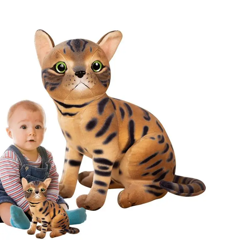 

Искусственная декоративная Реалистичная Коллекция мягких животных, милые Имитационные плюши для украшения комода, мягкая настольная кошка