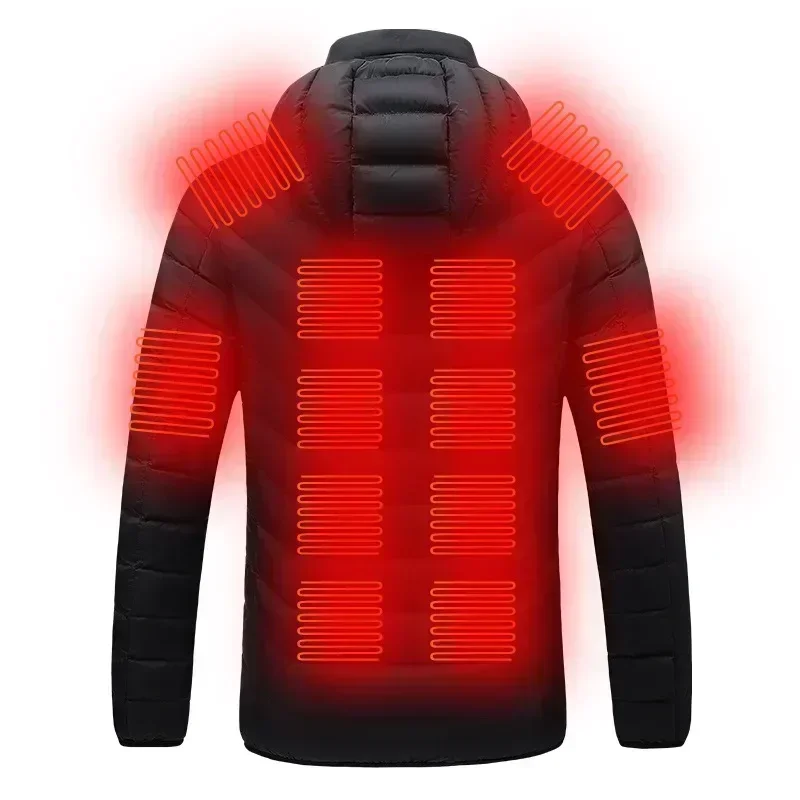 21 Areas Electric Winter Heated Jacket Men's Women's Motorcycle Jacket USB Heating Jacket Heated Vest Moto Thermal Coat Clothing 3