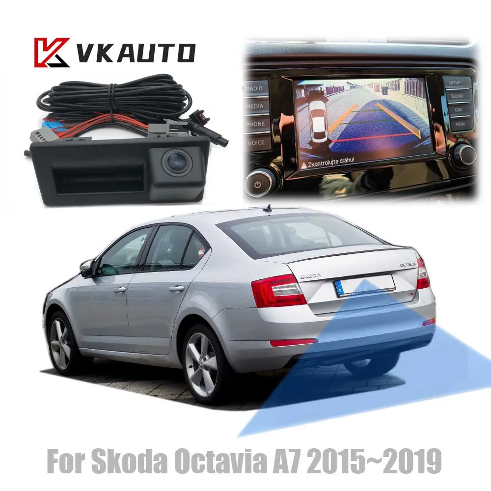 Original ŠKODA Rear View Camera - Retrofit Kit For Octavia With Columbus/Amundsen System (RFK RVC, 170° View)