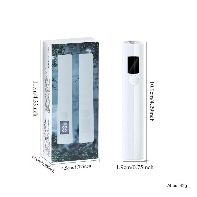 휴대용 UV 네일 램프, 접이식 스탠드 포함, 미니 무선 LED 젤 경화 조명, DIY용 충전식 USB 고속 건조 LCD 디스플레이