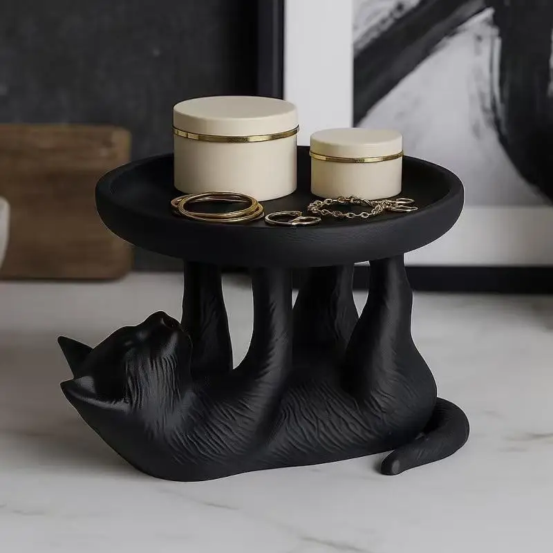 Playful Cat Design 3D Printed Jewelry Tray