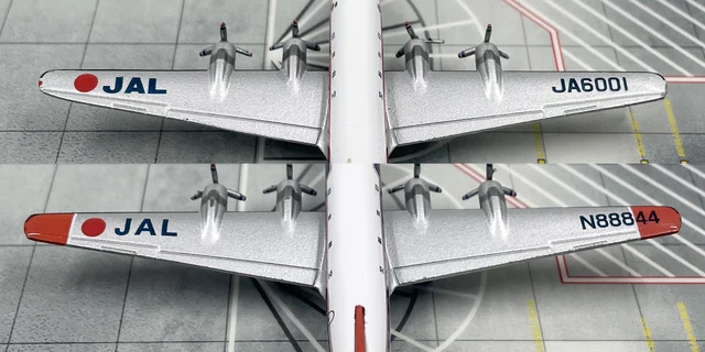 日本製DC-4飛行機モデル、合金仕上げ製品モデル、n88844 ja6001