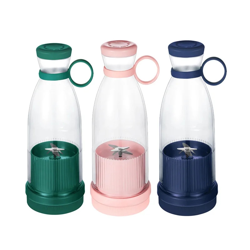 Rechargeable Mixers Fruit Juicers Mixers 6 Blades Portable Electric Juicers Maker Fruit Blender Fruits Extractors-Pink