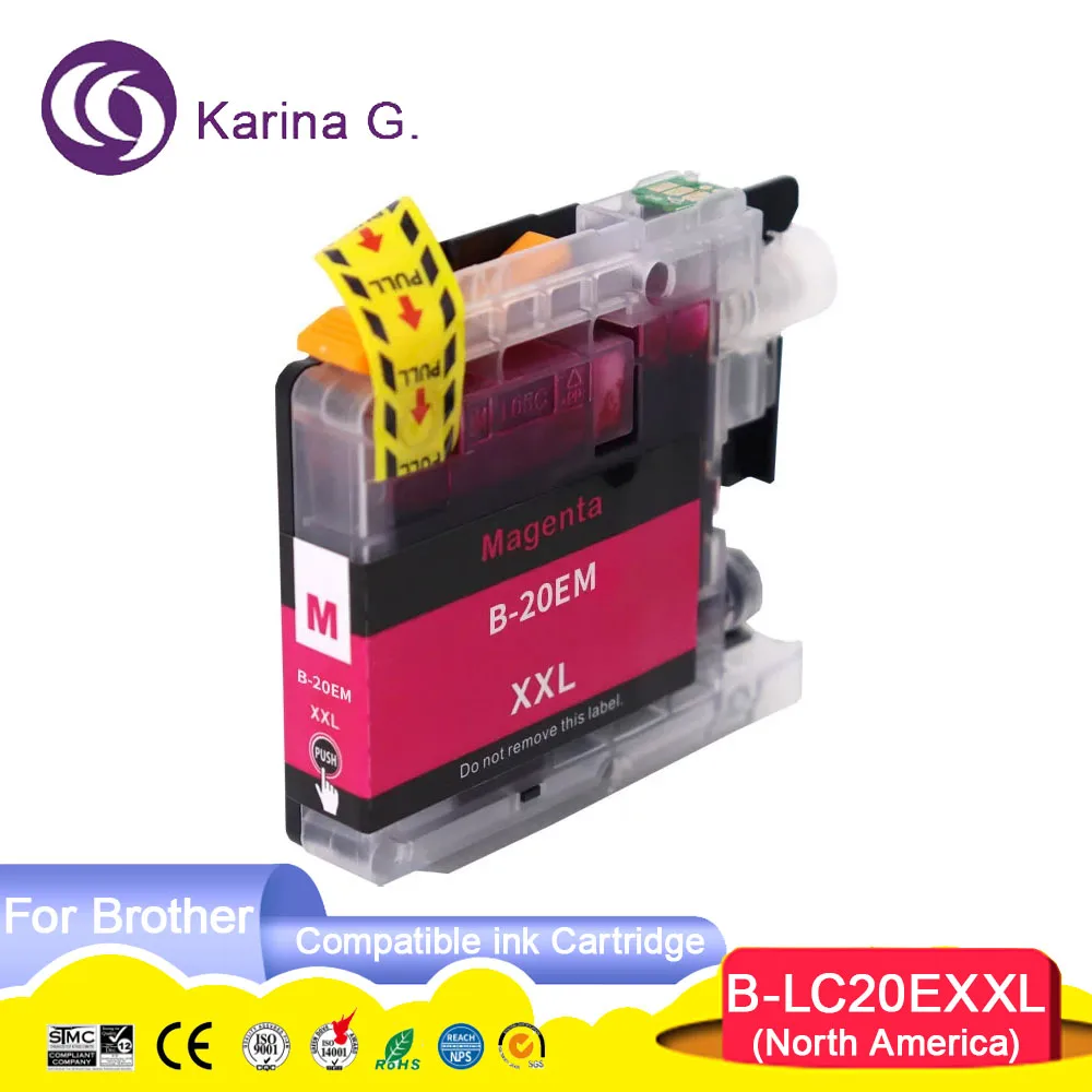 LC20E LC20EXXL Color Compatible Printer Ink Cartridge for MFC-J775DW/J775DW XL/