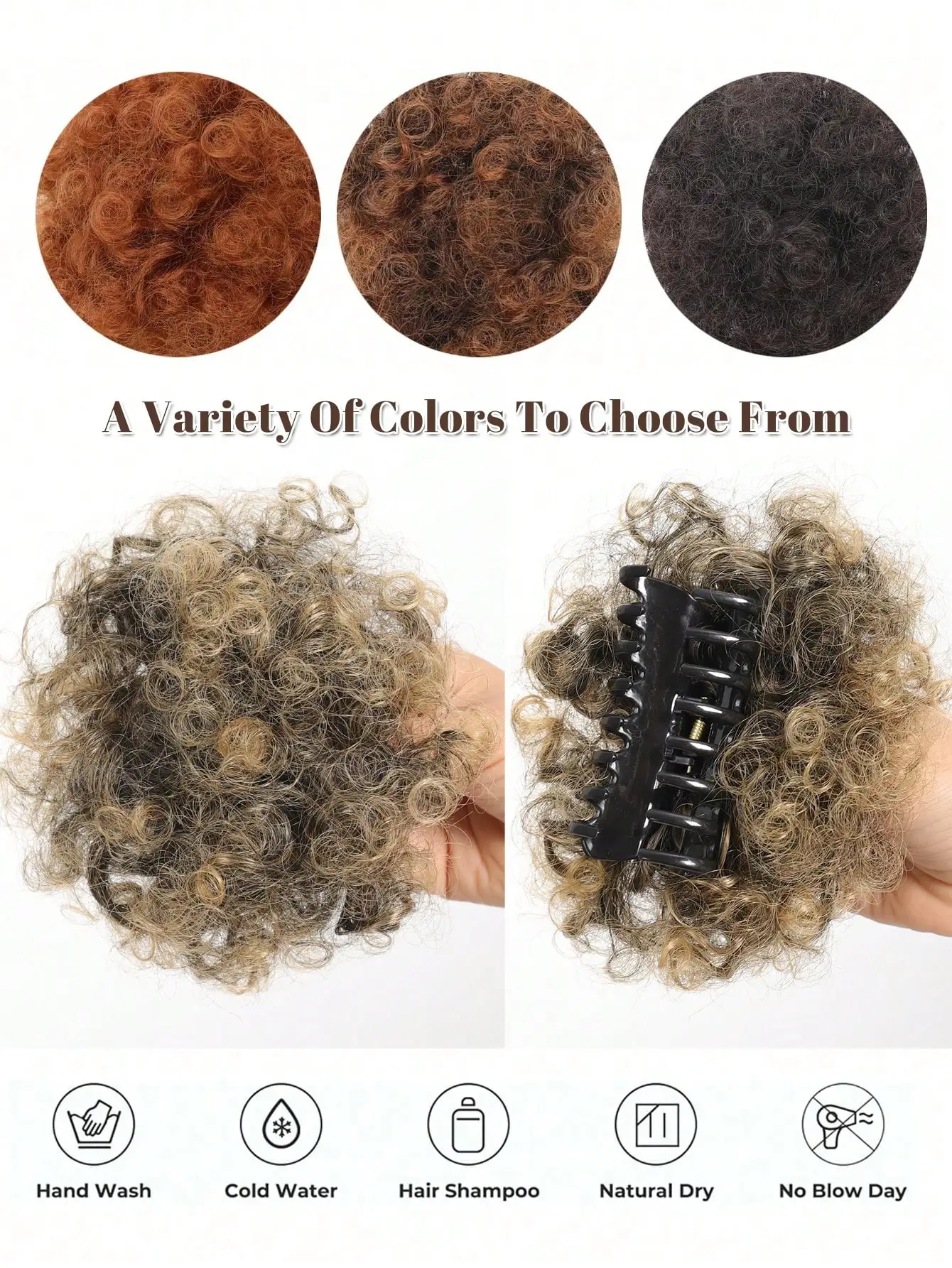 Synthetic Afro Puff Curly Ponytail Clip In Hair Extensions