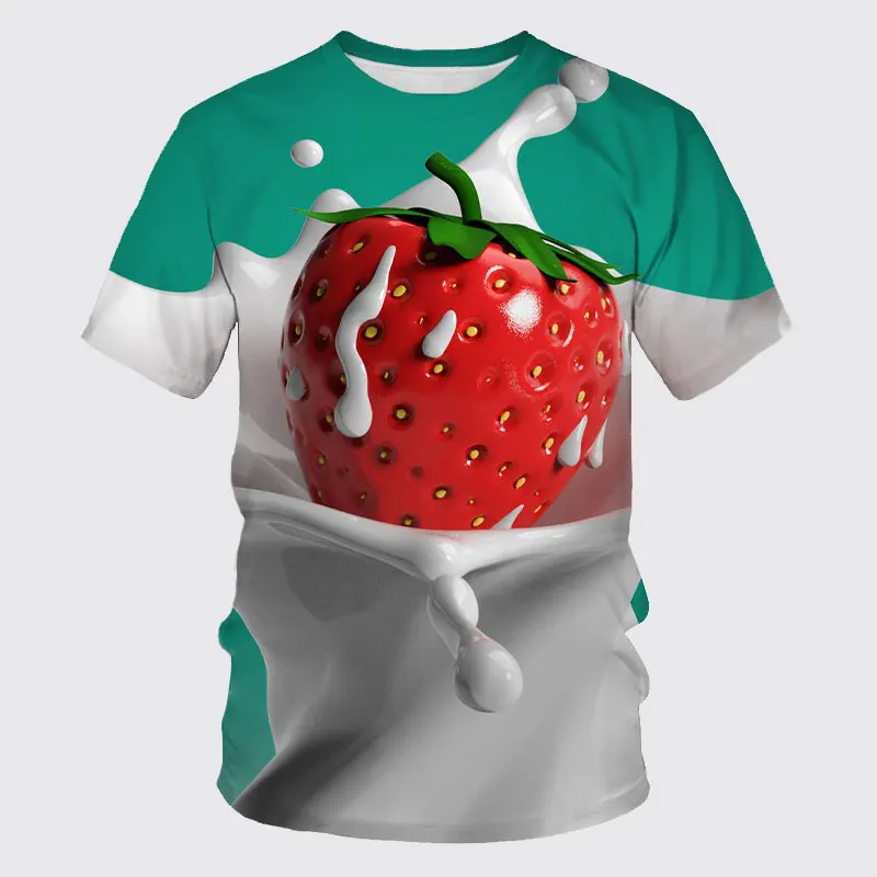 Fruit Hip Hop Strawberry Style Men's and Women's T-shirt