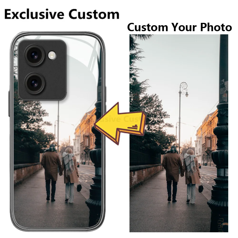 

Exclusive Custom Personalized Glass Phone Case for VIVO V21E V20 V19 V17 V15 V11I T1 Z7 DIY Cover Customized Design Name Photo