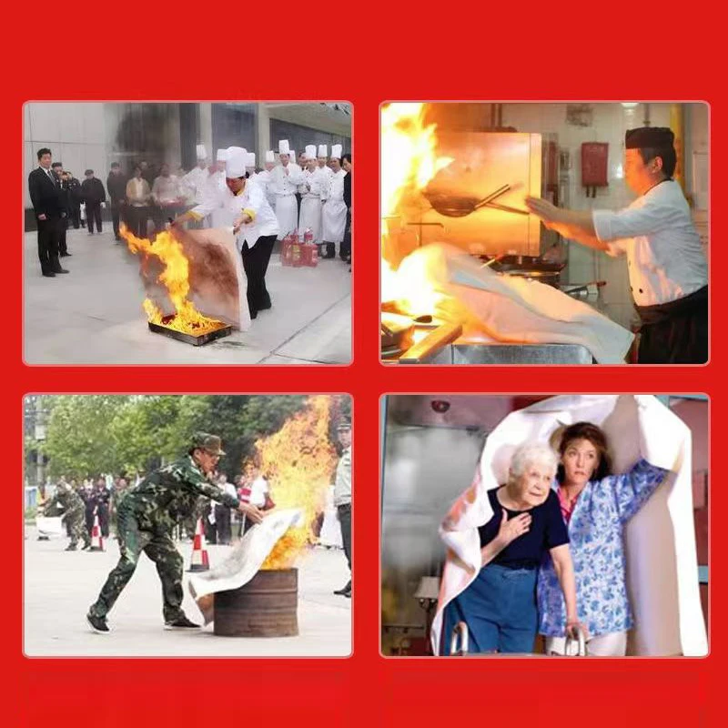 Fire Blanket Fiberglass Fire Flame Retardant 1M*1M Emergency Survival Shelter Safety Cover Anti fire blanket fiberglass fire blanket