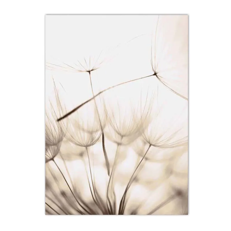 Moroccan Doorway & Pampas Grass Canvas Art - Beige Botanical Mosque Decor